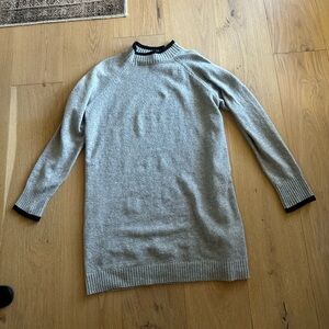 Gray Mock neck Sweater Dress
